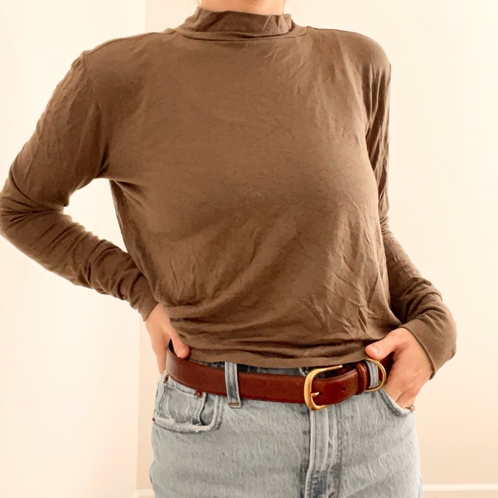 Sen Butter Soft Mock Neck Top